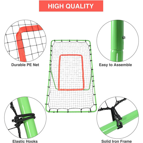REDCAMP 6 x 4 Ft Baseball Pitchback Rebound Net Wayfair